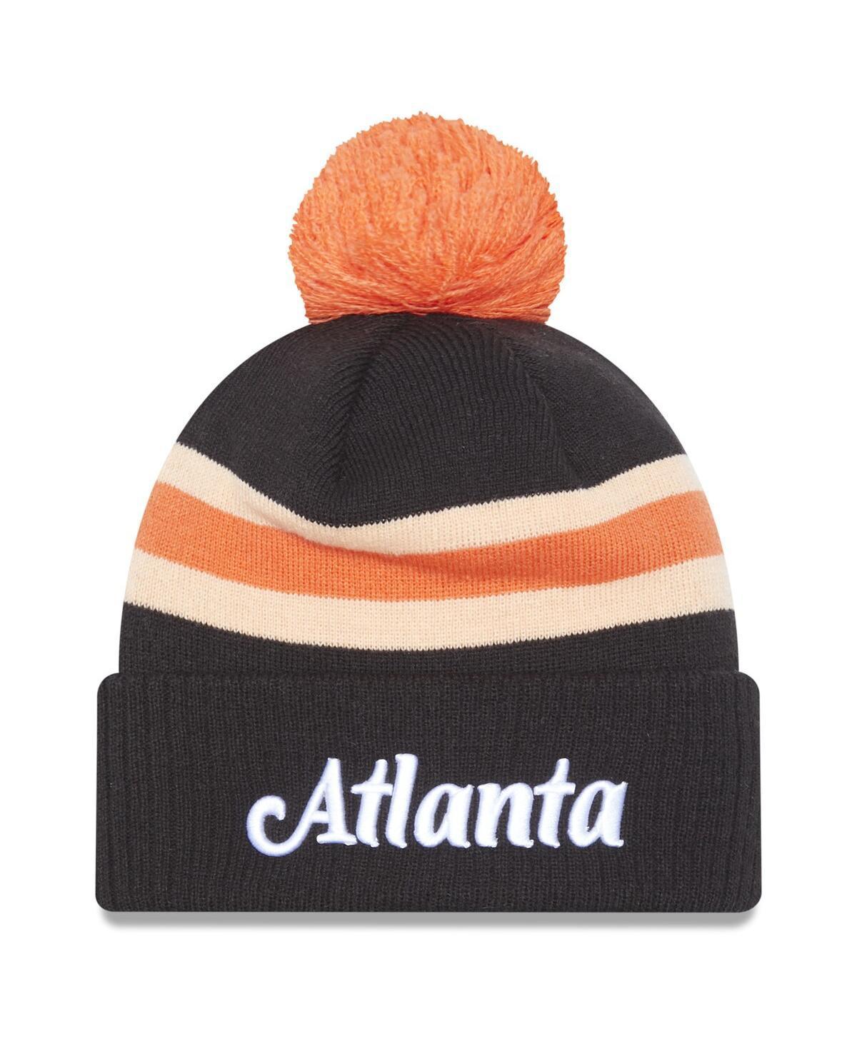 Mens New Era Gray Atlanta Hawks 2022/23 City Edition Official Cuffed Pom Knit Hat Product Image