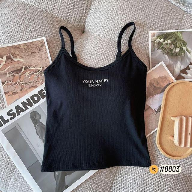 Scoop Neck Lettering Cami Top Product Image