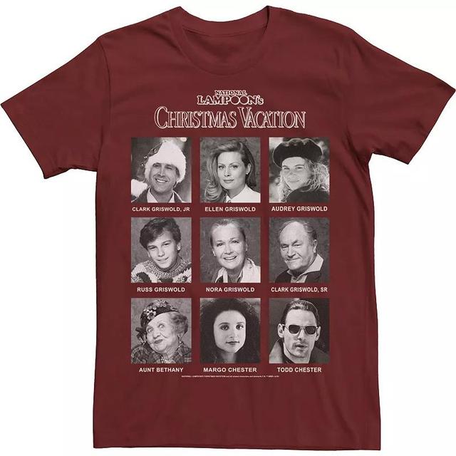 Mens Chrstmas Vacation Family Yearbook Photo Real Tee Red Product Image