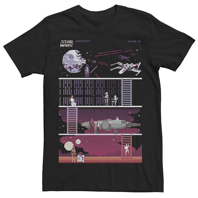 Mens Star Wars Retro Video Game Theme Tee Product Image