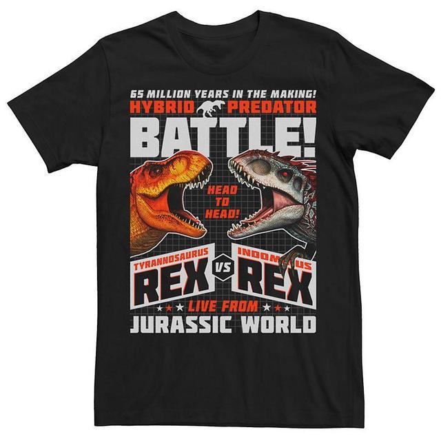 Mens Jurassic World T-Rex VS I-Rex Battle Poster Tee Product Image