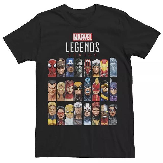 Mens Marvel Legends Series Hero Head Shots Poster Graphic Tee Product Image