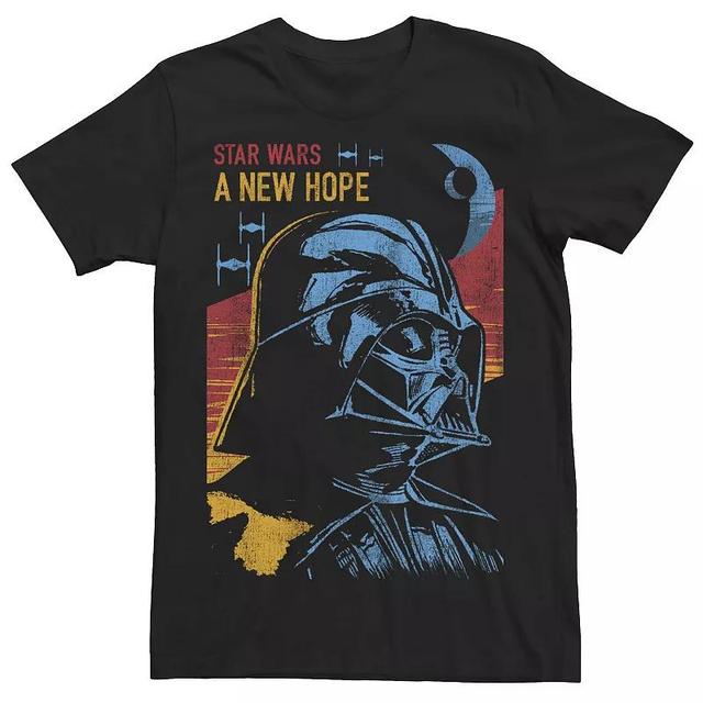 Mens Star Wars A New Hope Darth Vader Propaganda Tee Blue Product Image