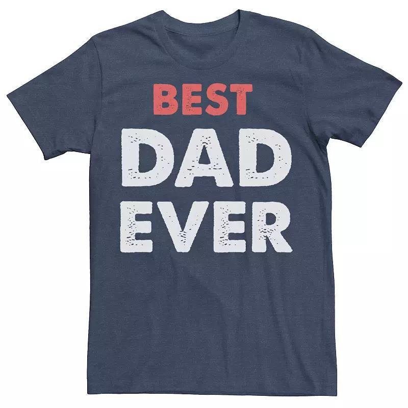 Mens Fifth Sun Best Dad Ever Bold Text Tee Navy Grey Product Image