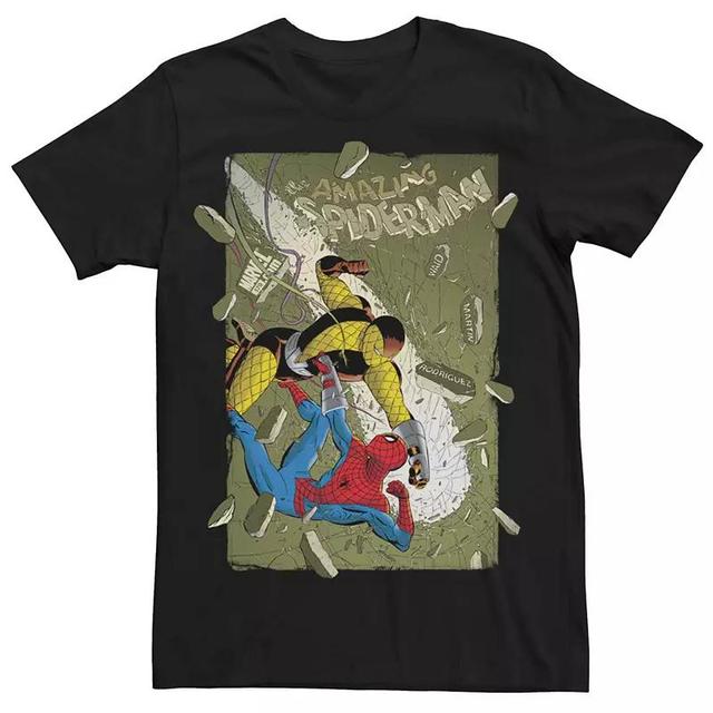 Mens Marvel The Amazing Spider-Man Fighting Cartoon Poster Tee Product Image