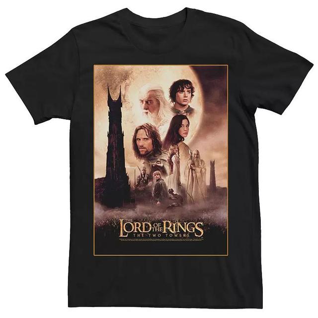 Mens Lord Of The Rings Two Towers Poster Photo Real Tee Product Image