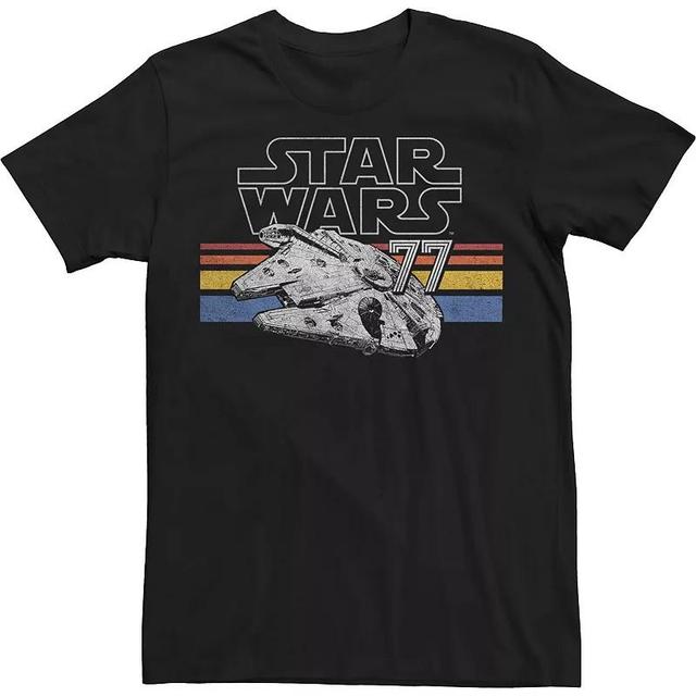 Big & Tall Star Wars Falcon Stripes Vintage Tee, Mens Product Image