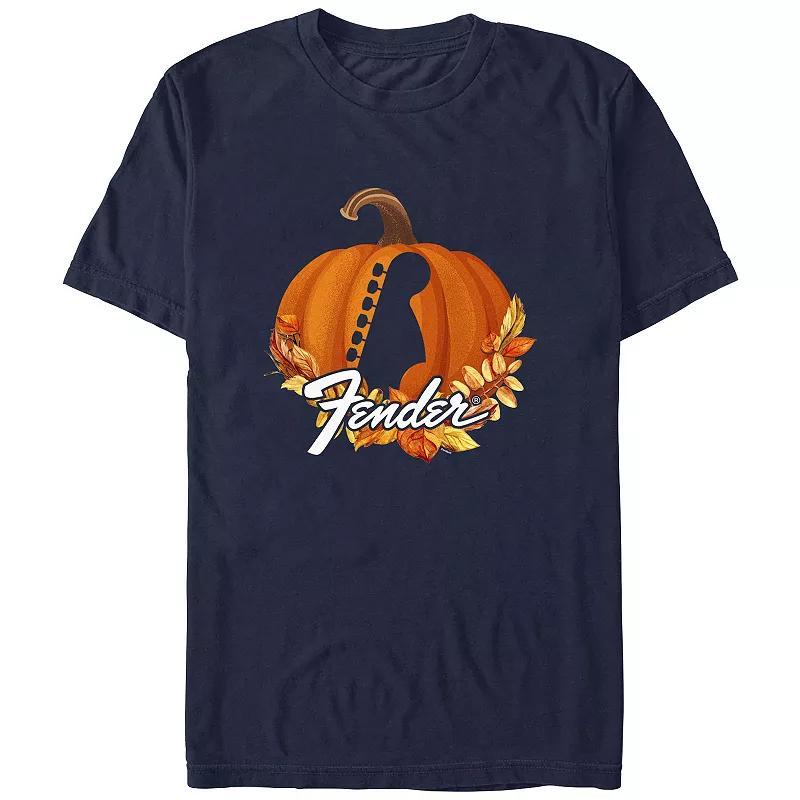 Mens Fender Carved Pumpkin Graphic Tee Blue Product Image