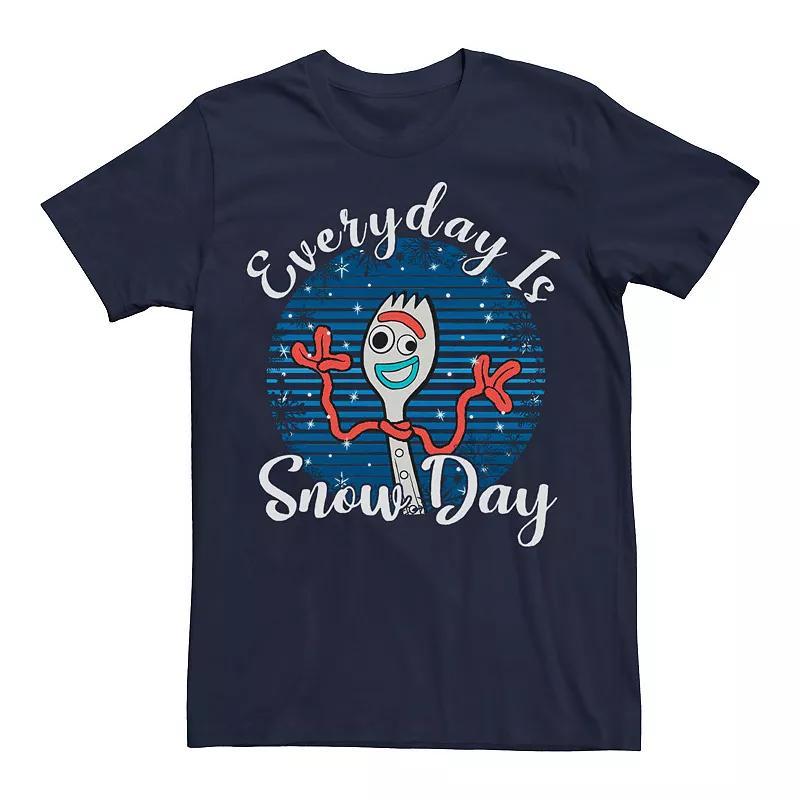 Mens Disney / Pixar Toy Story Christmas Forky Everyday Is Snow Day Tee Blue Product Image