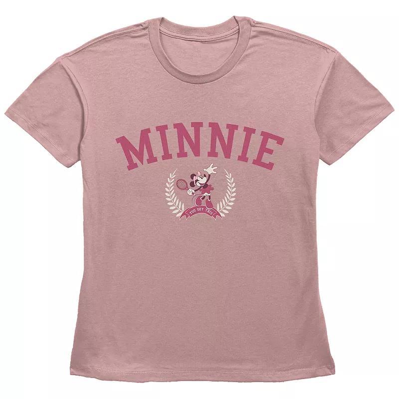 Disneys Minnie Mouse Tennis Player Basic Fit Womens Graphic Tee, Girls Product Image