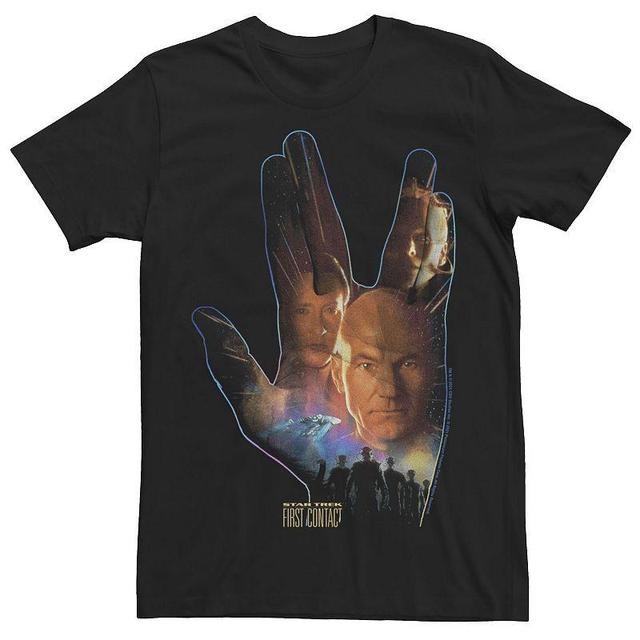 Mens Star Trek First Contact Live Long Character Fill Logo Tee Product Image