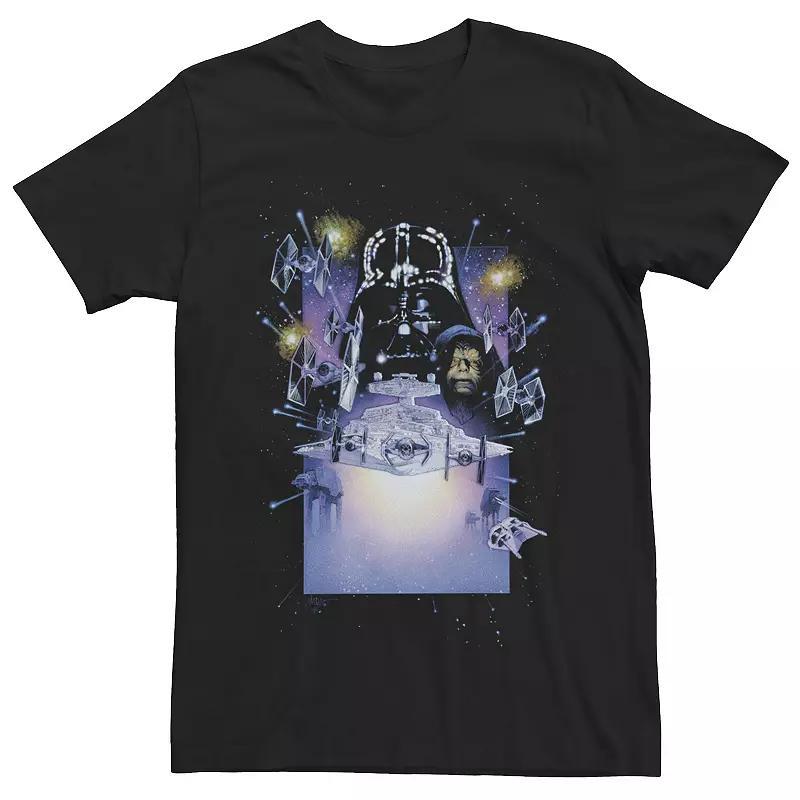 Mens Star Wars Darth Vader Emperor Palpatine Galaxy Poster Tee Product Image