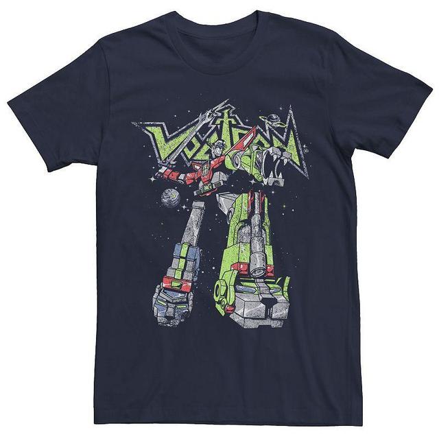 Mens Voltron: Defender of the Universe Defensive Stance Portrait Tee Blue Product Image