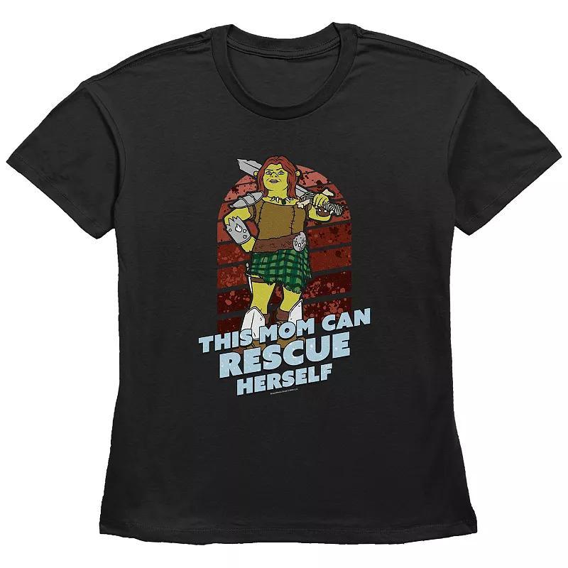 Womens Shrek This Mom Can Rescue Herself Basic Fit Graphic Tee Product Image