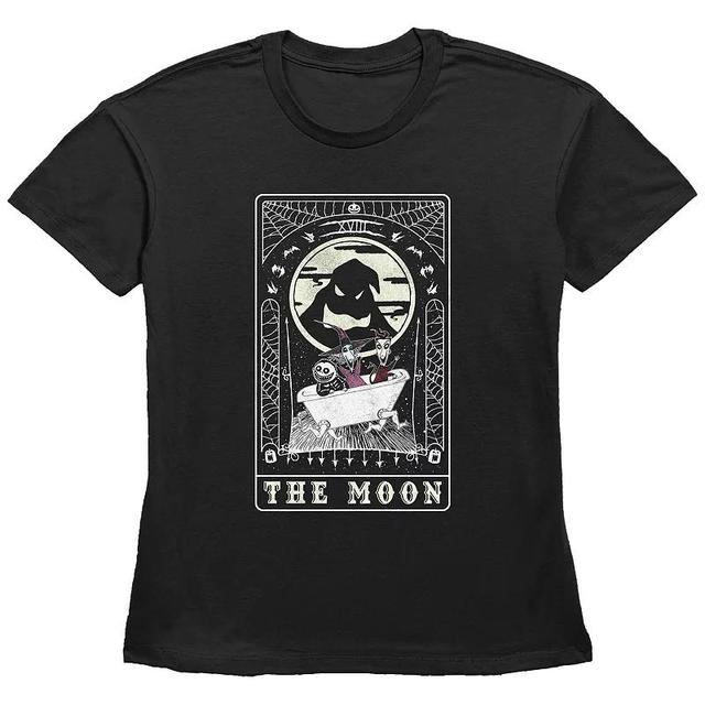 Disneys The Nightmare Before Christmas Juniors The Moon Tarot Card Graphic Tee, Womens Product Image