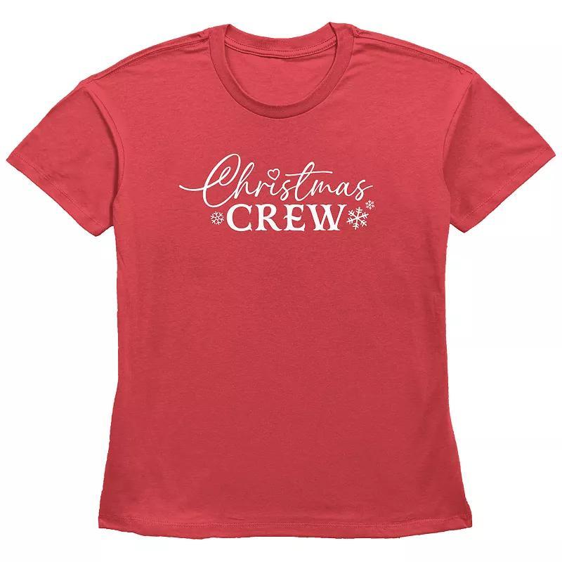 Womens Christmas Crew Graphic Tee Product Image