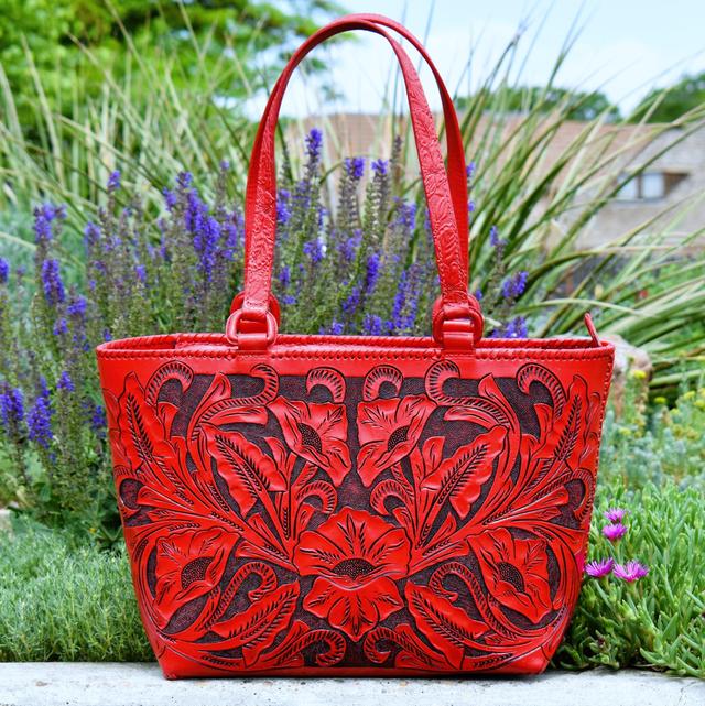 Red Mami Chula Leather Bag* Product Image