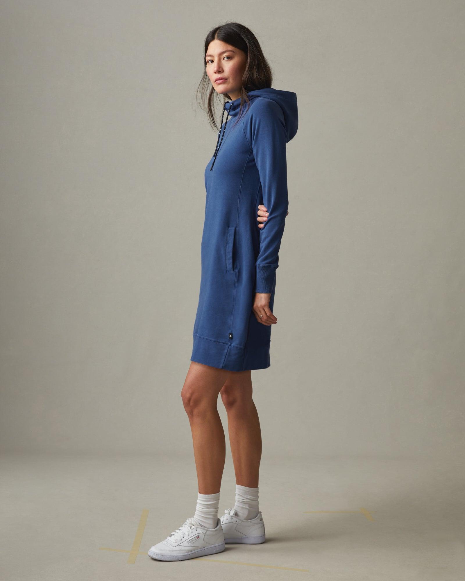 Hoodie Dress - Mediterranean Blue Female Product Image