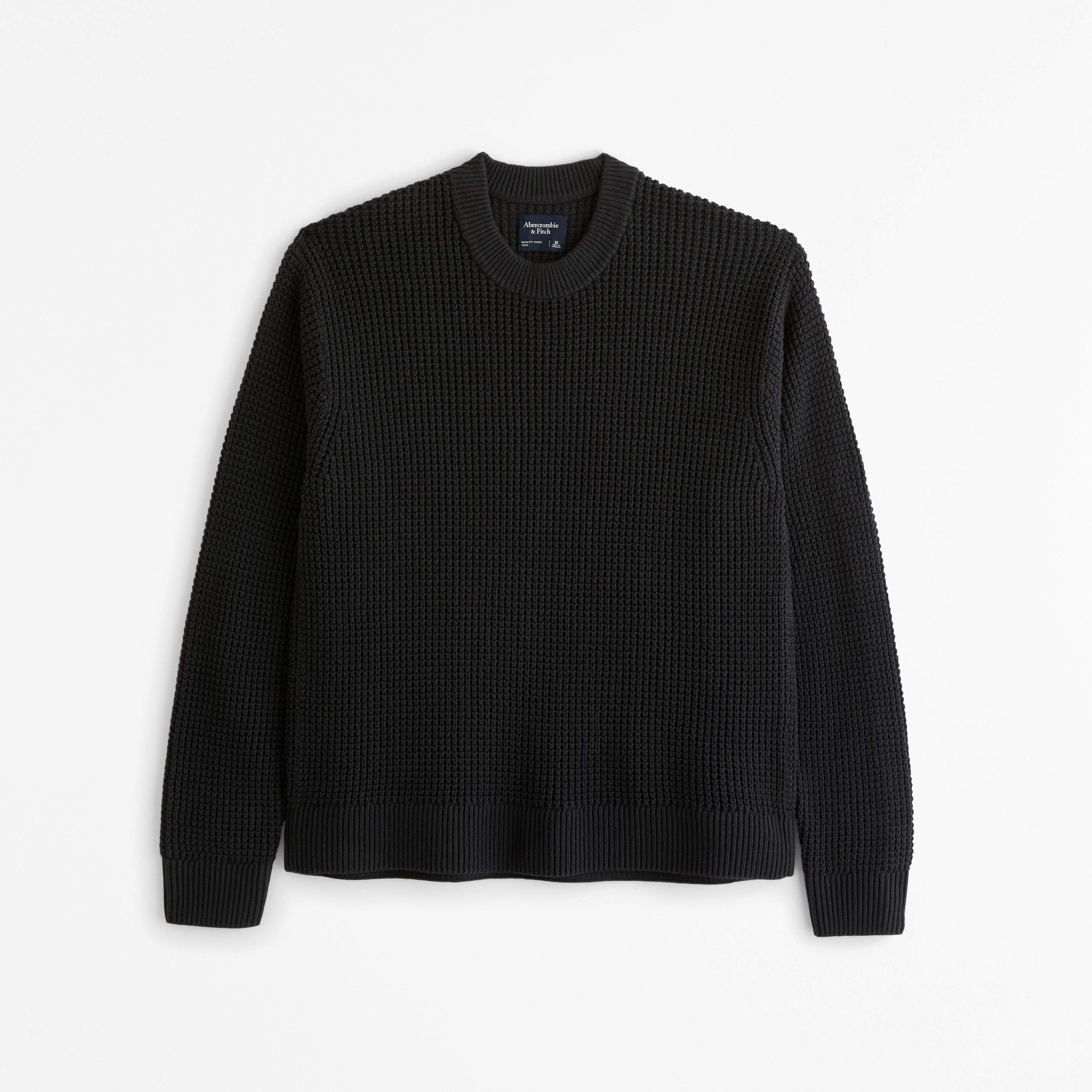 Oversized Waffle Crew Sweater Product Image