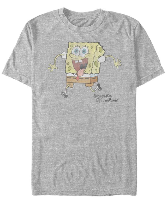 Mens Spongebob Faded Portrait Tee Athletic Grey Product Image