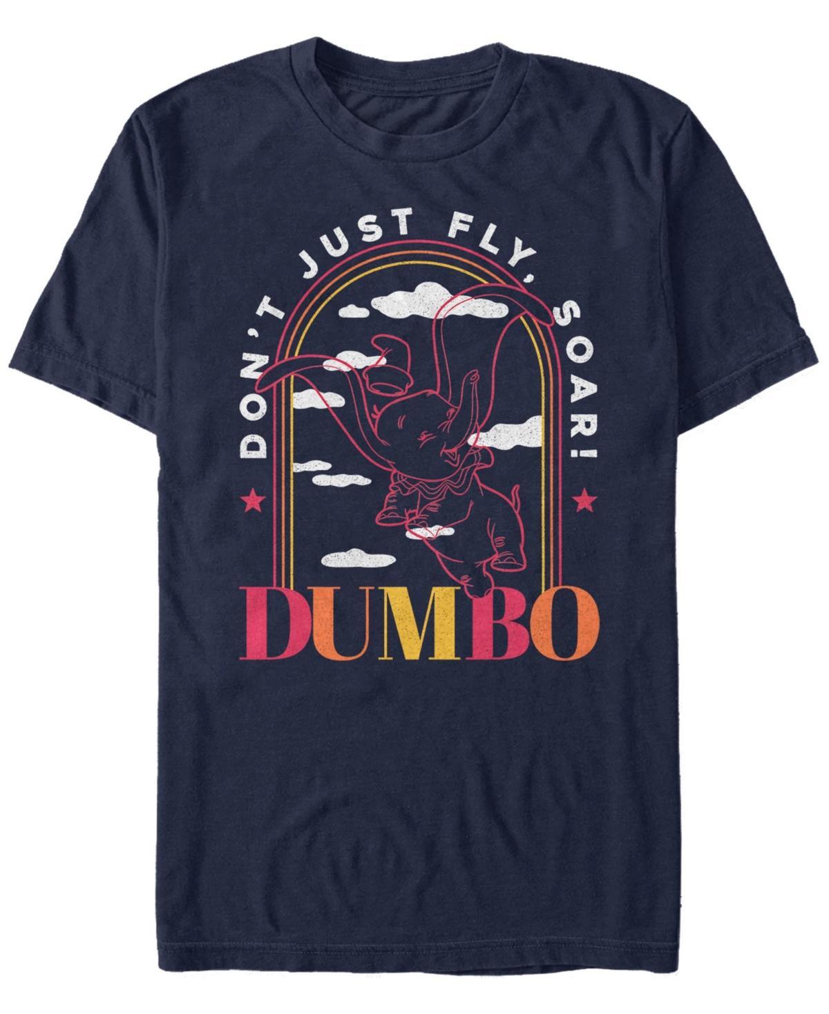 Disneys Dumbo Mens Line Art Dont Just Fly Soar Tee Blue Product Image