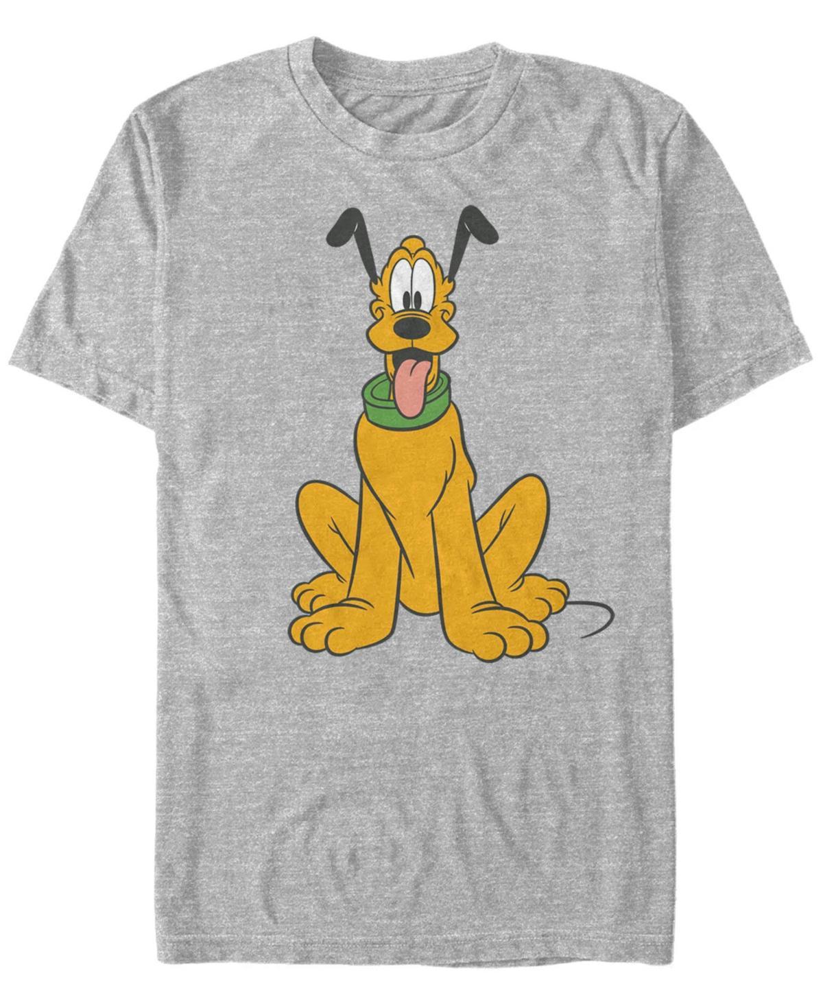 Mens Disney Mickey Mouse Pluto The Dog Portrait Tee Athletic Grey Product Image