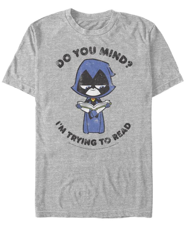 Mens DC Comics Teen Titans Go! Raven Im Trying To Read Tee Med Grey Product Image