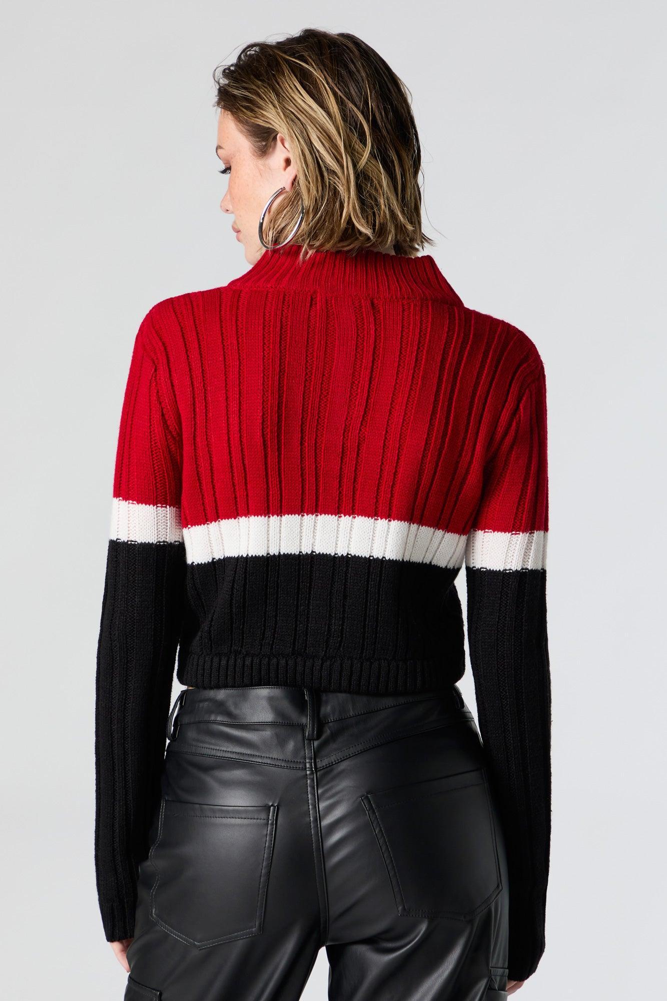 Colourblock Cable Knit Sweater Female Product Image