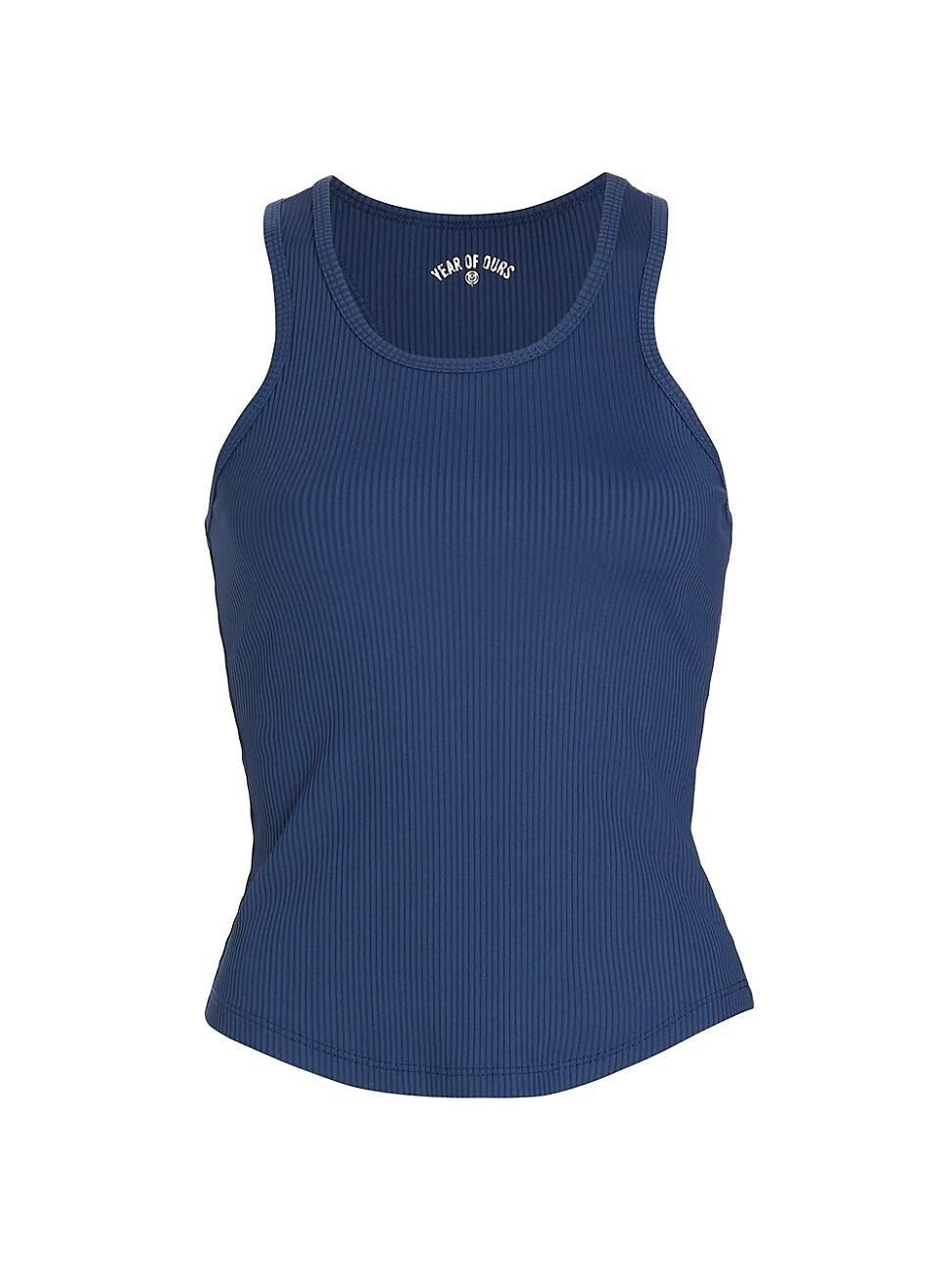 Womens Sporty Rib-Knit Tank Top Product Image