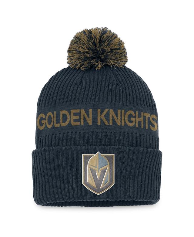 Mens Fanatics Gray Vegas Golden Knights 2022 Nhl Draft Authentic Pro Cuffed Knit Hat with Pom - Gray Product Image