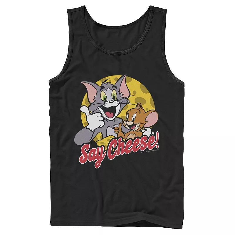 Mens Tom And Jerry Say Cheese Portrait Tank Top Product Image