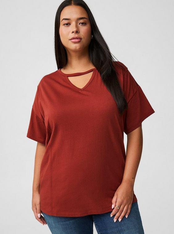 Heritage Cotton Choker Seamed Tee Product Image