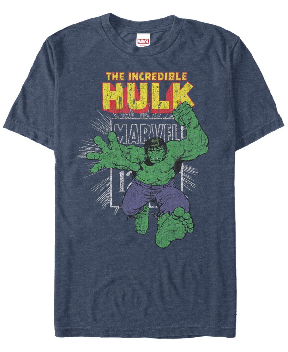 Marvel Mens Comic Collection Vintage The Hulk Stamp Short Sleeve T-Shirt Product Image