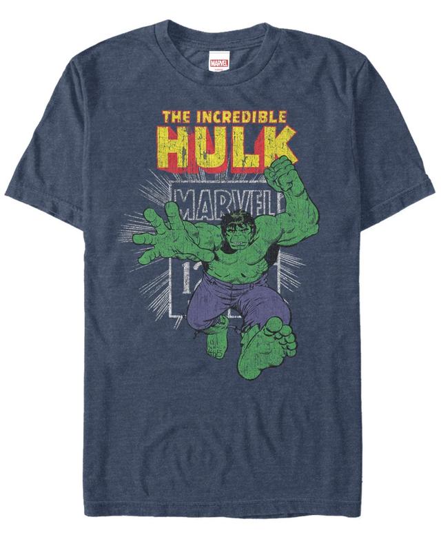 Marvel Mens Comic Collection Vintage The Hulk Stamp Short Sleeve T-Shirt Product Image