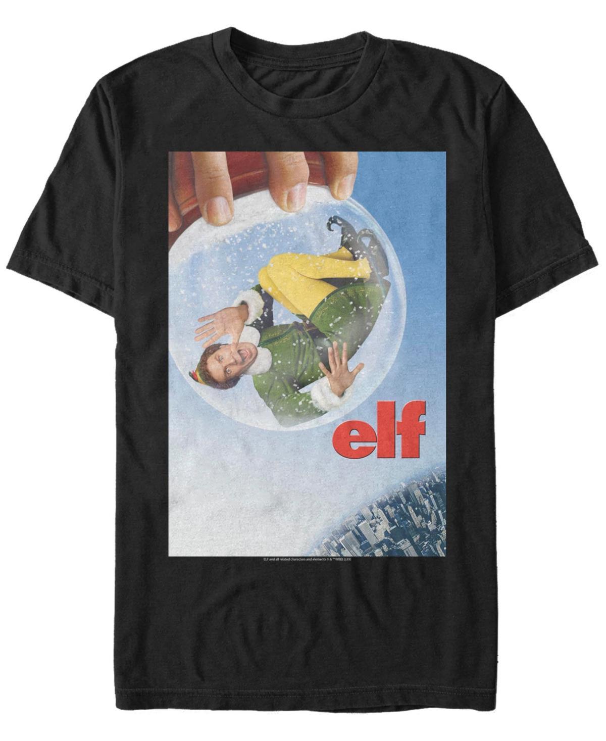 Mens Elf Buddy In A Snow Globe Poster Tee Product Image