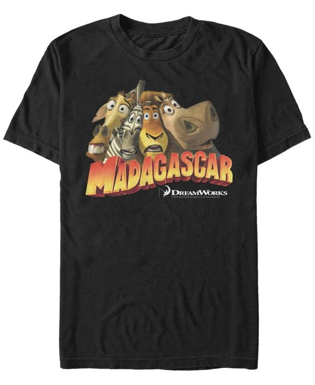 Fifth Sun Madagascar Mens Animal Group Logo Short Sleeve T-Shirt Product Image