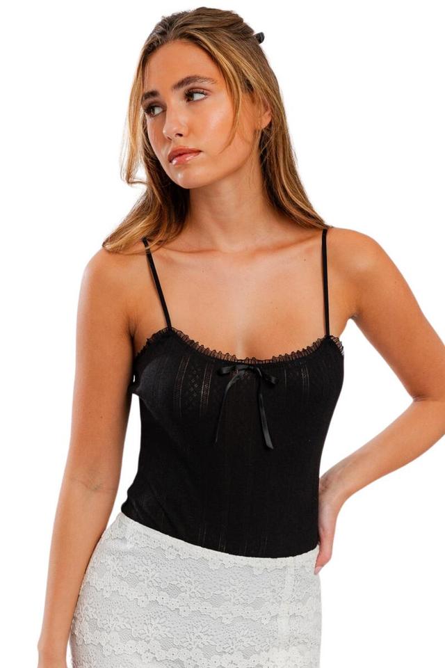 Lace Trim Bodysuit Product Image