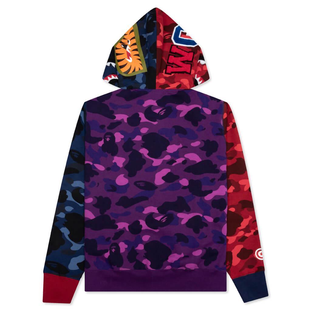 Crazy Shark Wide Fit Full Zip Double Hoodie - Multi Male Product Image