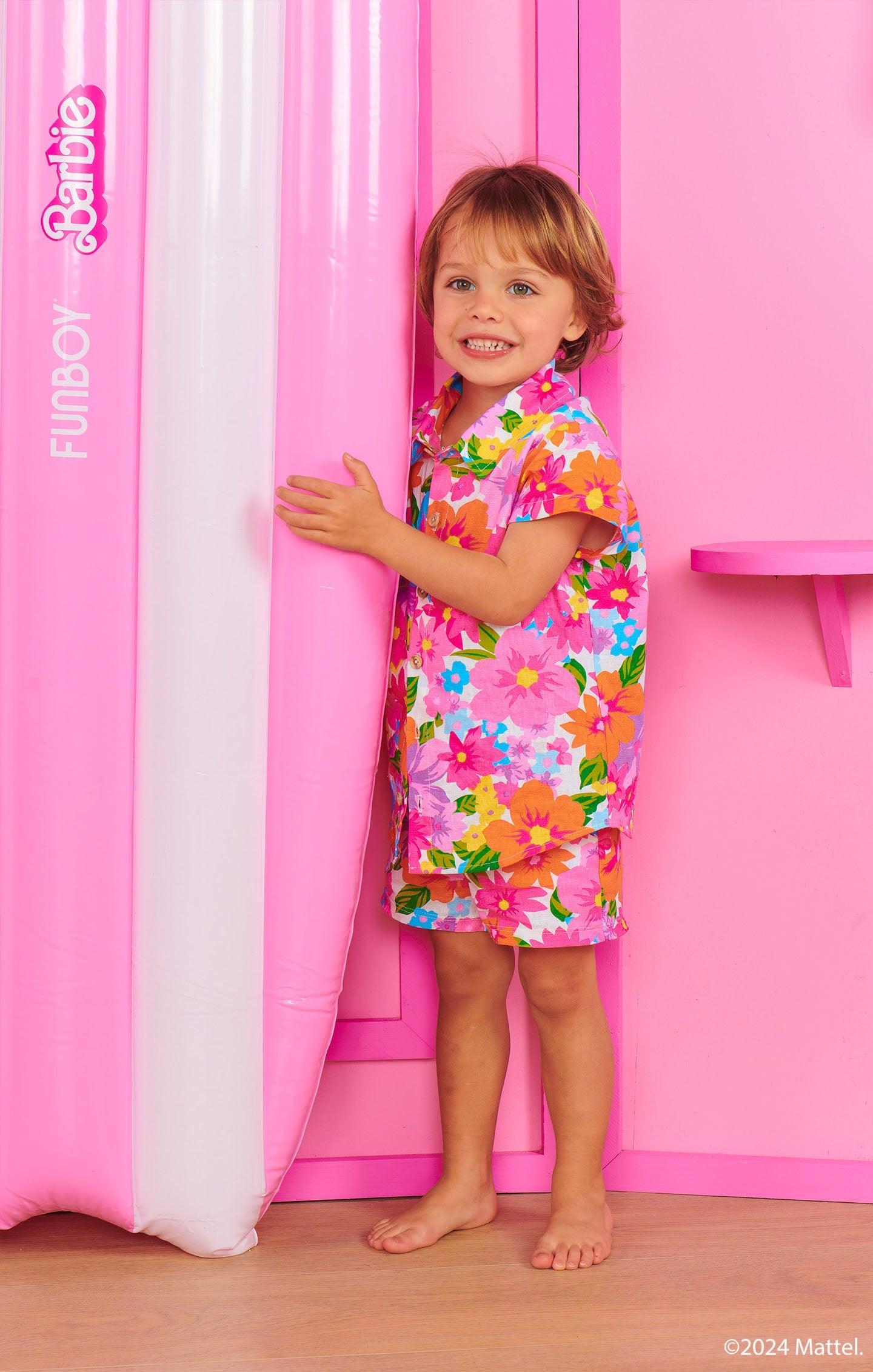 Lil Button Up Shirt ~ Barbie™ Blooms Kids Product Image