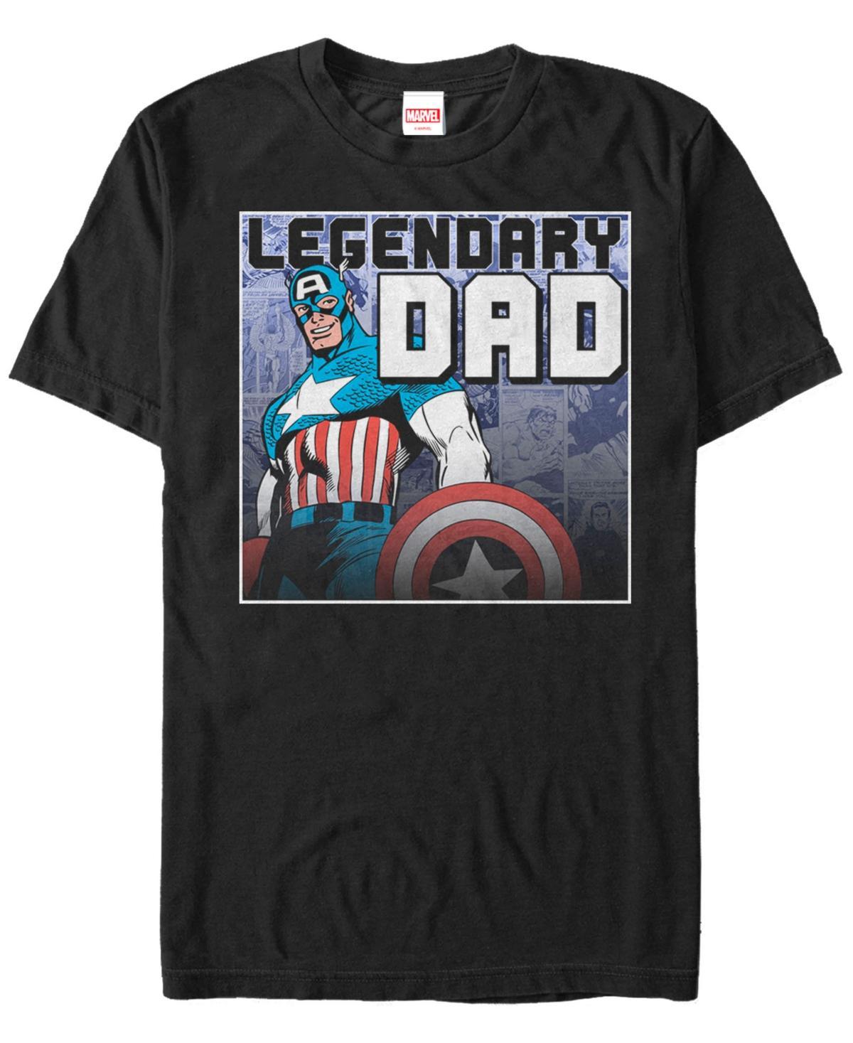 Mens Marvel Comics Retro Captain American Legendary Dad Tee Product Image