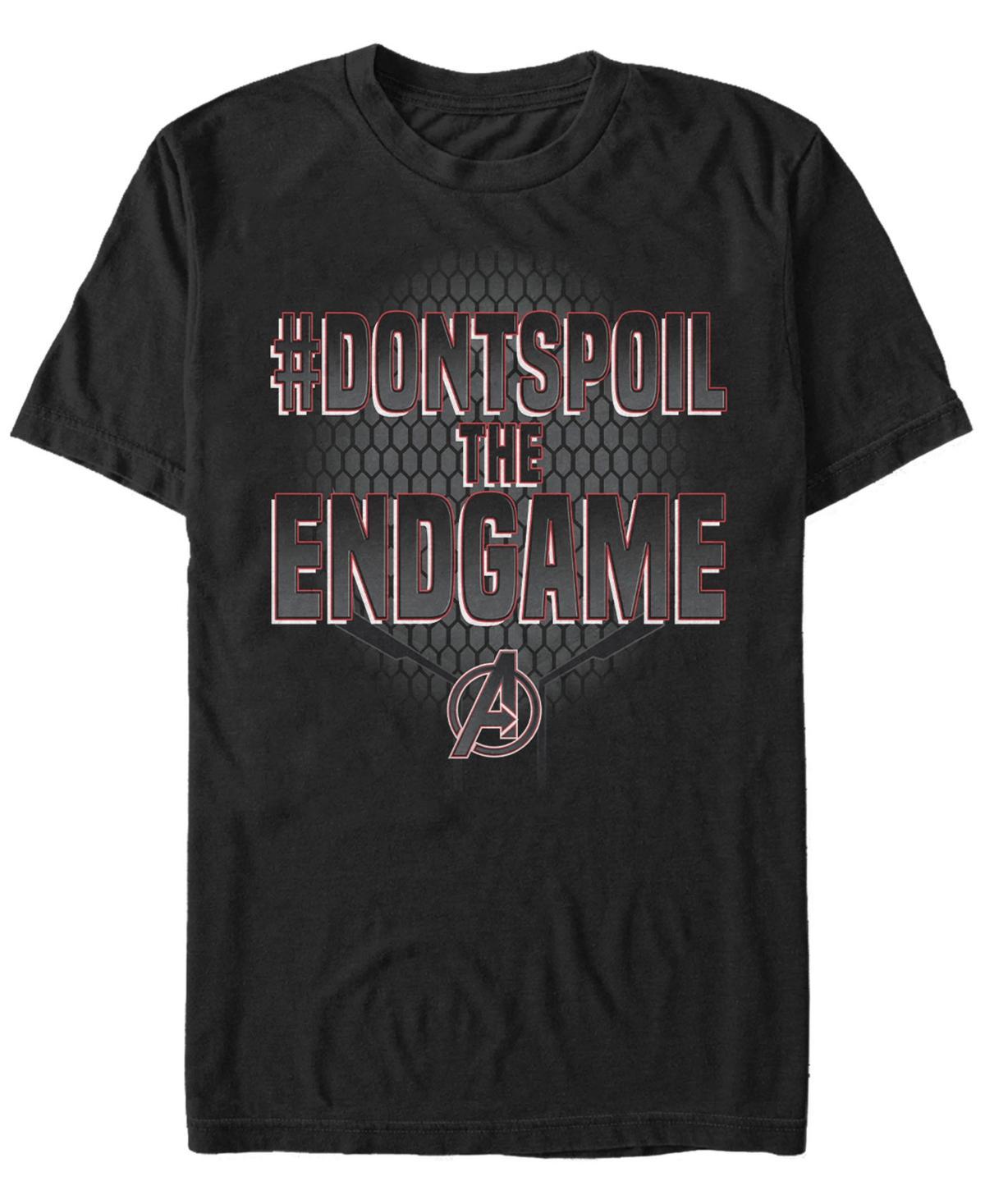 Mens Marvel Avengers Endgame Logo #DontSpoilTheEndgame Graphic Tee Black Product Image