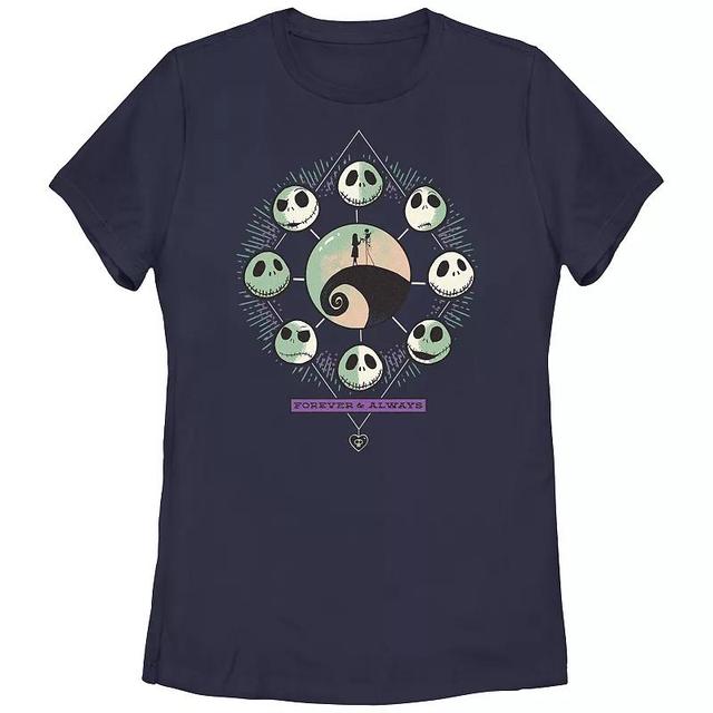 Disneys The Nightmare Before Christmas Womens Forever And Always Tee, Girls Blue Product Image