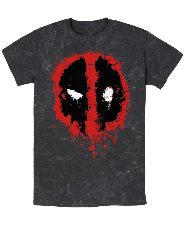 Fifth Sun Mens DeadPool SplatterIcon Short Sleeve Mineral Wash Tee Product Image