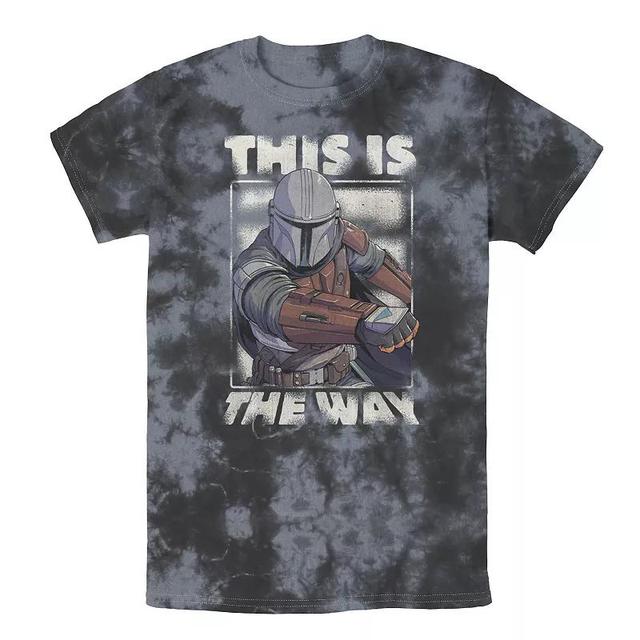 Mens Star Wars The Mandalorian This Is The Way Portrait Tee, Boys Black Grey Product Image