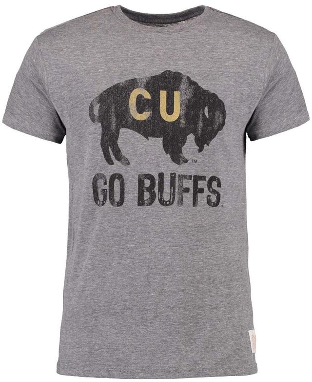 Mens Original Retro Brand Heathered Gray Colorado Buffaloes Go Buffs Vintage-Inspired Tri-Blend T-shirt Product Image