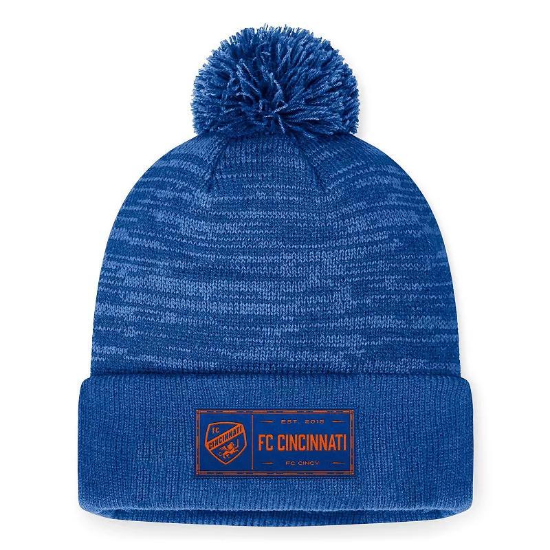 Mens Fanatics Branded Heather Navy New England Revolution Low Key Cuffed Knit Hat with Pom, Ner Blue Product Image