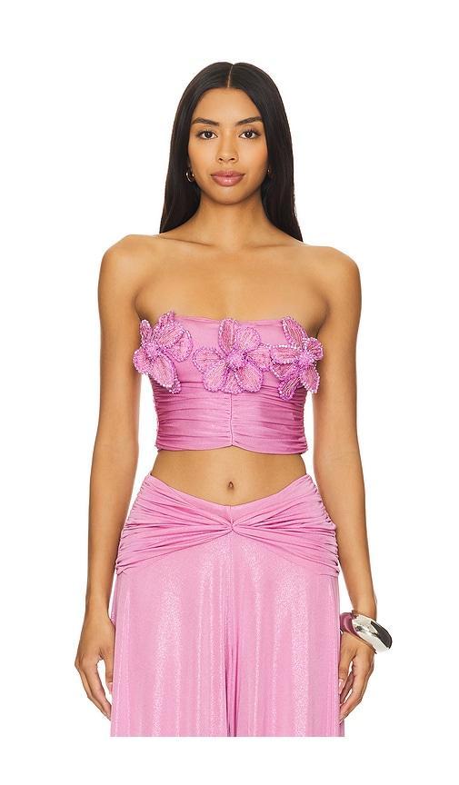 Embroidered Strapless Top Product Image