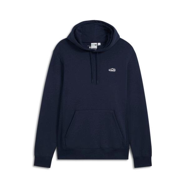 PUMA Suede Logo Men's Hoodie in Dark Blue Product Image