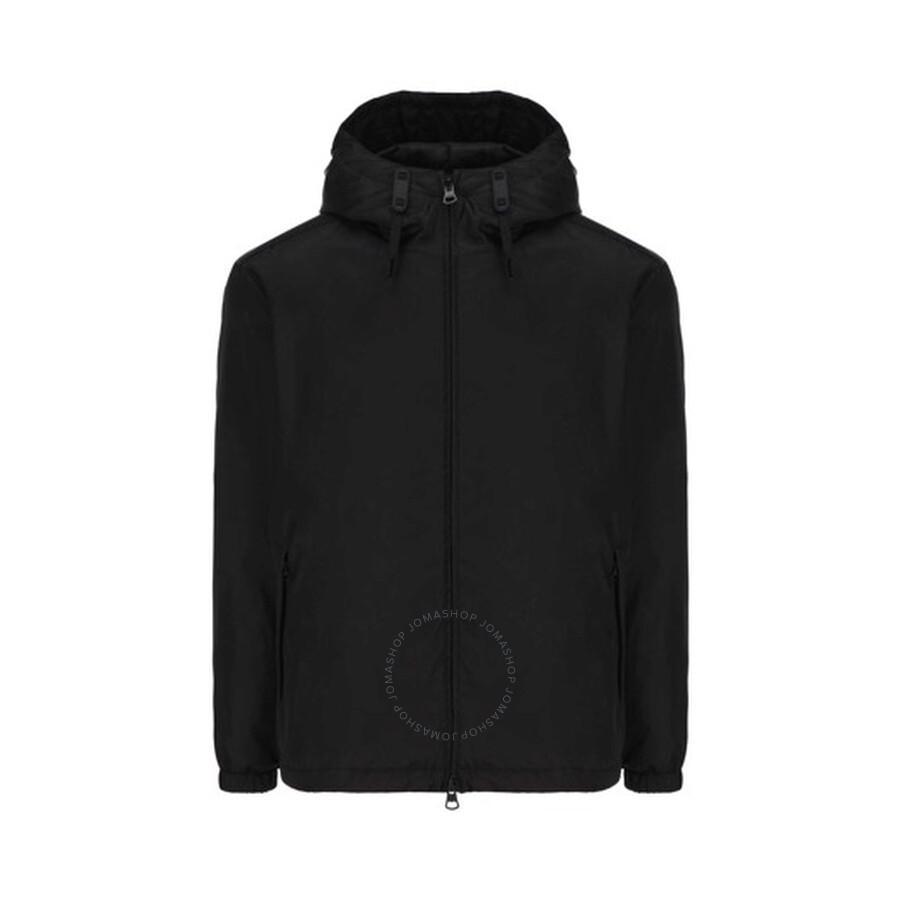 Cotton Hoodie With Check Pattern In Black Product Image