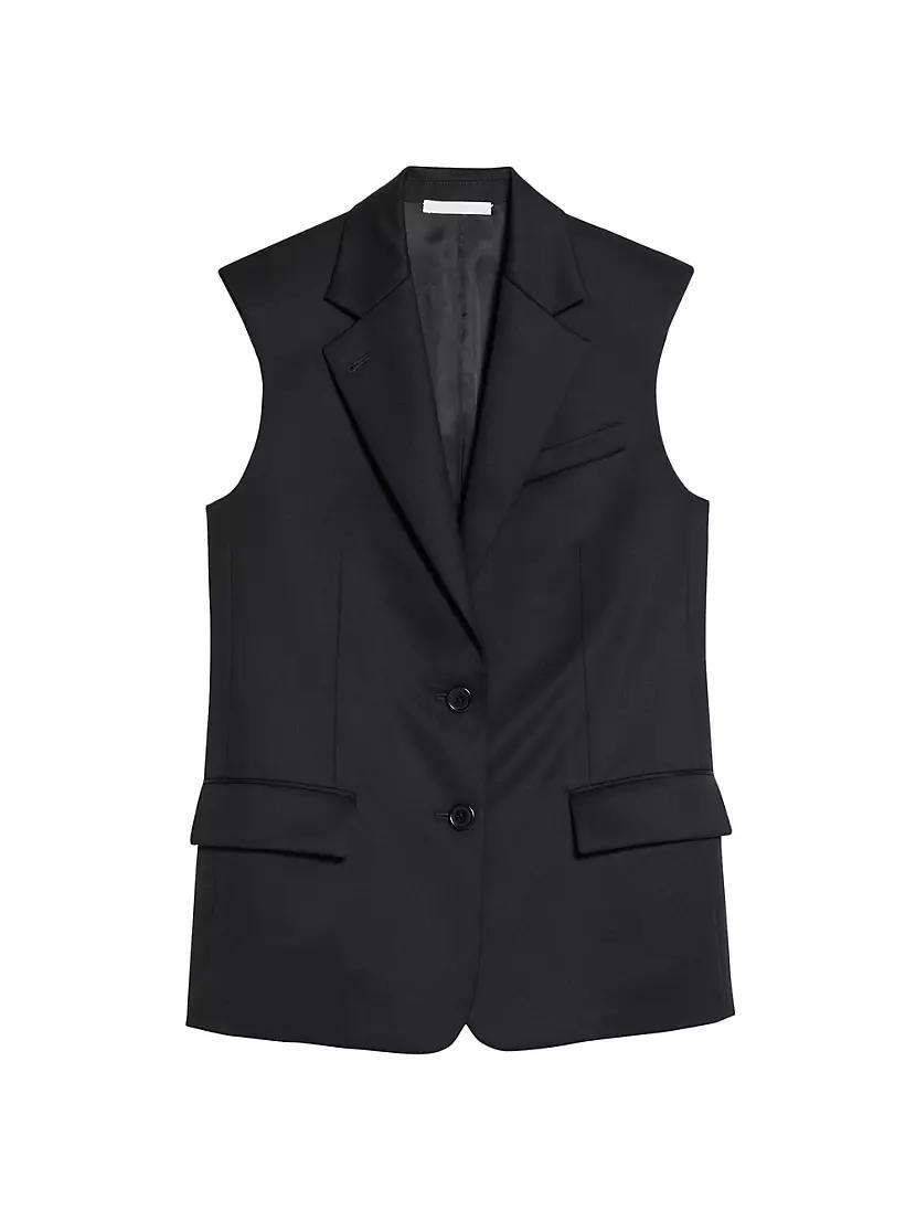 Womens Wool Blazer Vest Product Image